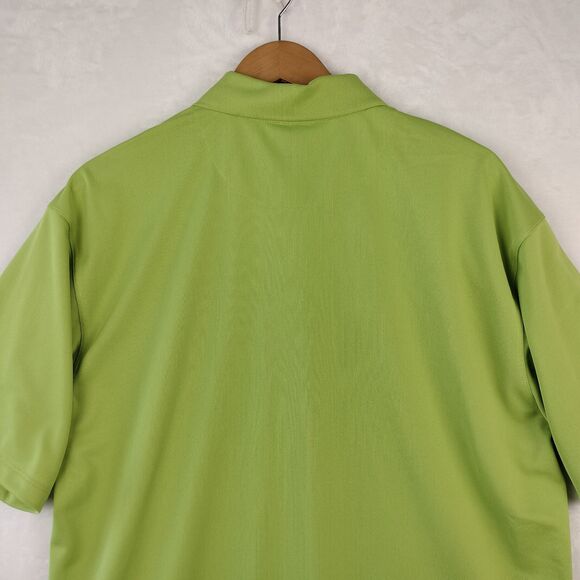 Nike Golf Polo Shirt Men Large Lime Green Short Sleeve Dri Fit Casual Swoosh NEW - Picture 13 of 15